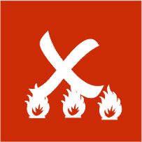 ikona materiały niepalne