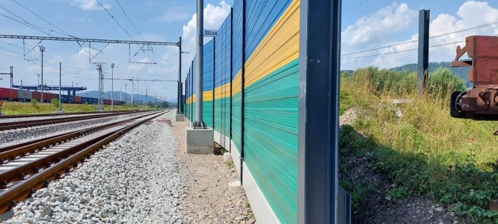  Ekrany akustyczne linia kolejowa Žilina