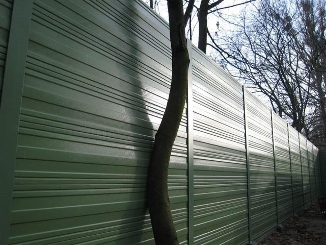 Ekrany akustyczne linia tramwajowa Gdańsk Oliwa