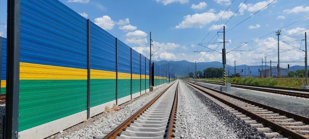  Ekrany akustyczne linia kolejowa Žilina