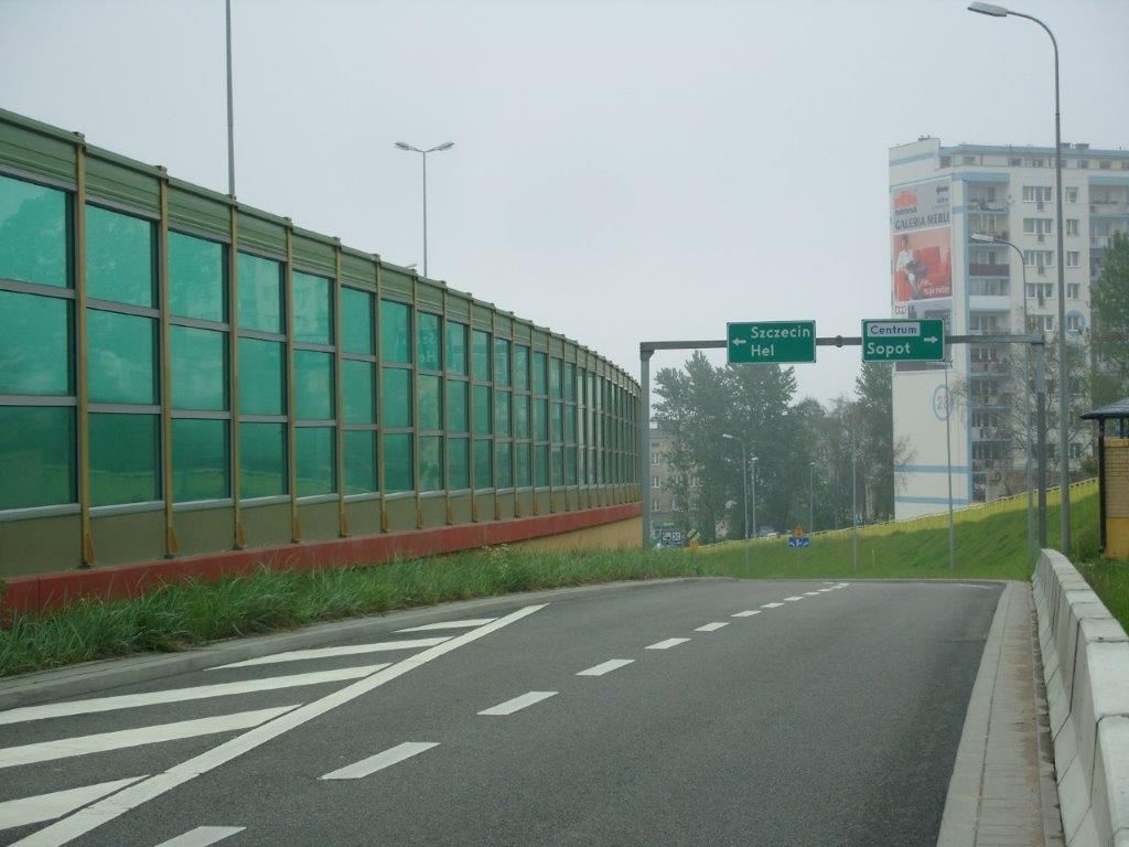 Ekrany akustyczne Trasa Kwiatkowskiego Gdynia