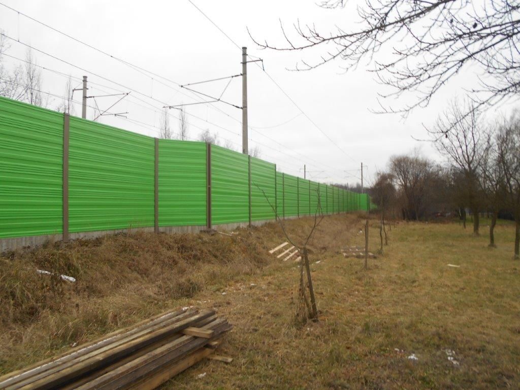 Ekrany akustyczne linia kolejowa Studénka  Czech Republic
