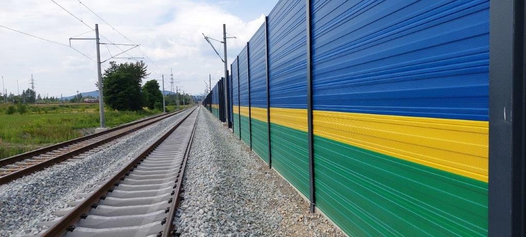  Ekrany akustyczne linia kolejowa Žilina