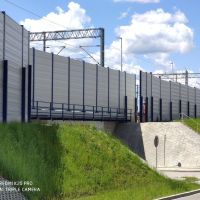 Ekrany akustyczne linia kolejowa E30 Kraków - Mydlniki