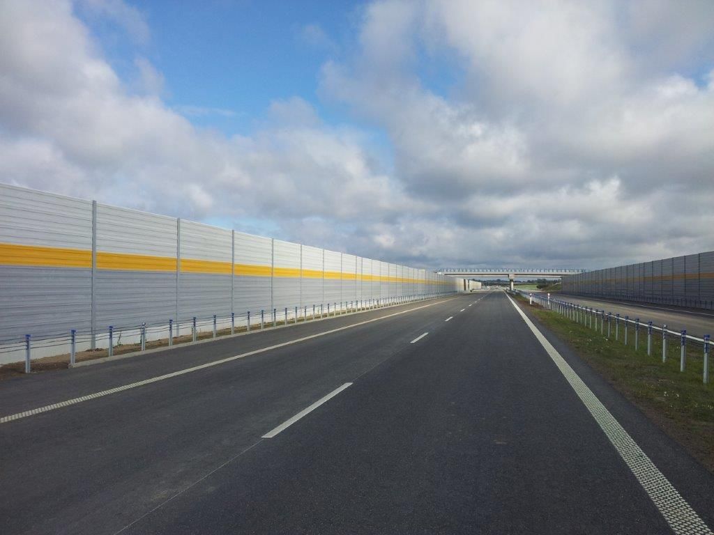 Ekrany akustyczne Autostrada Bursztynowa A1 Toruń - Gdańsk