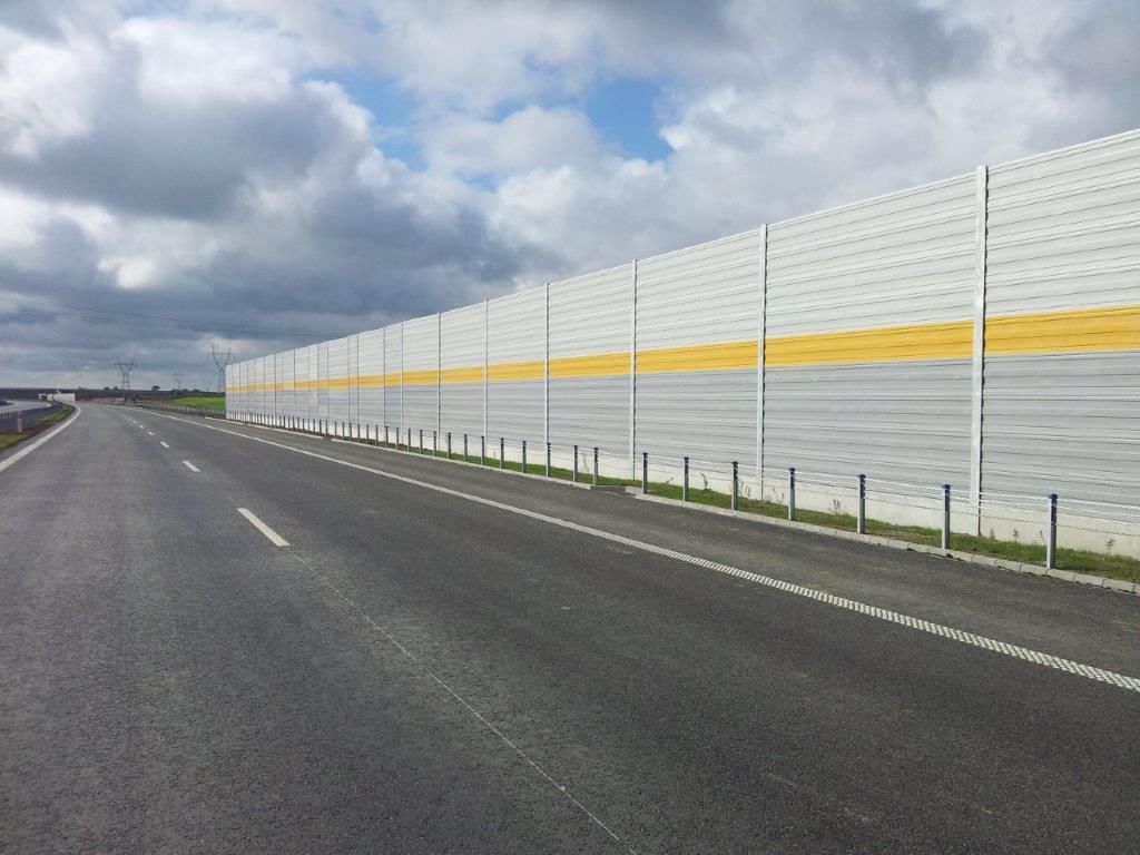 Ekrany akustyczne Autostrada Bursztynowa A1 Toruń - Gdańsk