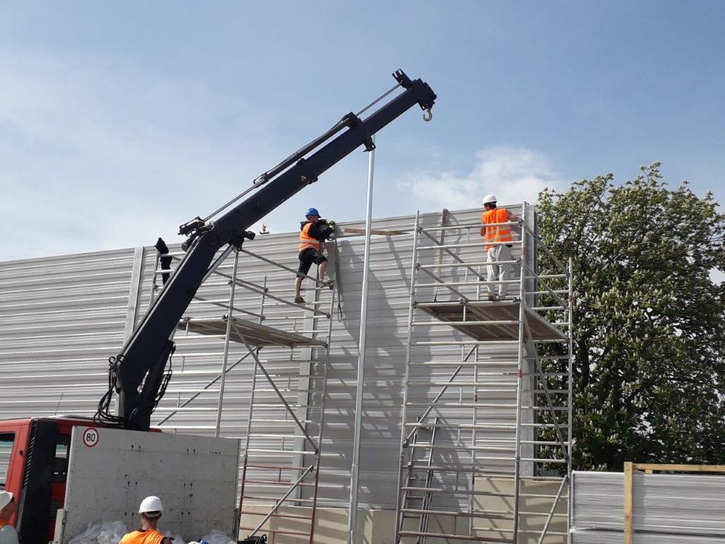 Ogrodzenie akustyczne centrum logistyczne Panattoni Park Cheb