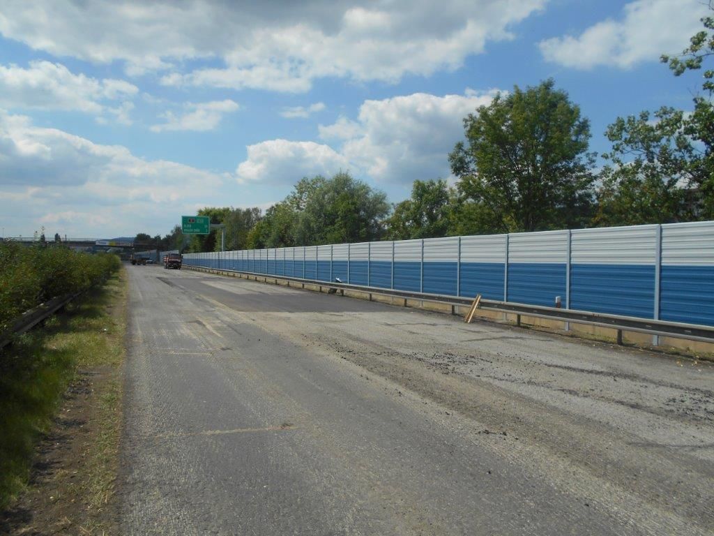 Ekrany akustyczne autostrada D5 Králův Dvůr