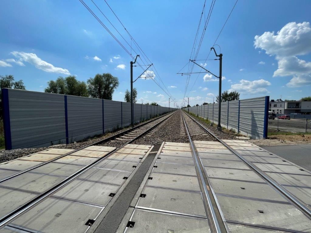 Ekrany akustyczne linia kolejowa E59