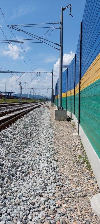  Ekrany akustyczne linia kolejowa Žilina