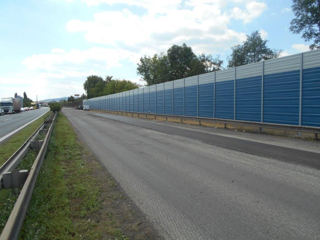 Ekrany akustyczne autostrada D5 Králův Dvůr