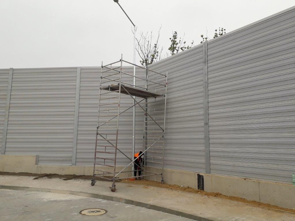 Ogrodzenie akustyczne centrum logistyczne Panattoni Park Cheb