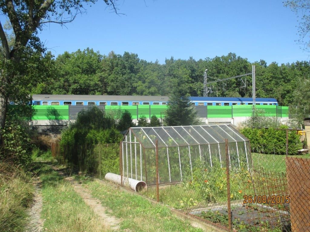 Ekrany akustyczne linia kolejowa Běchovice Czech Republic
