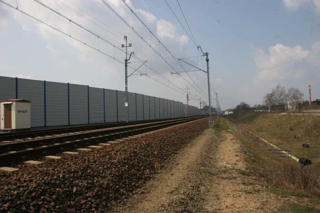 Ekrany akustyczne linia kolejowa E30 Zgorzelec - Legnica