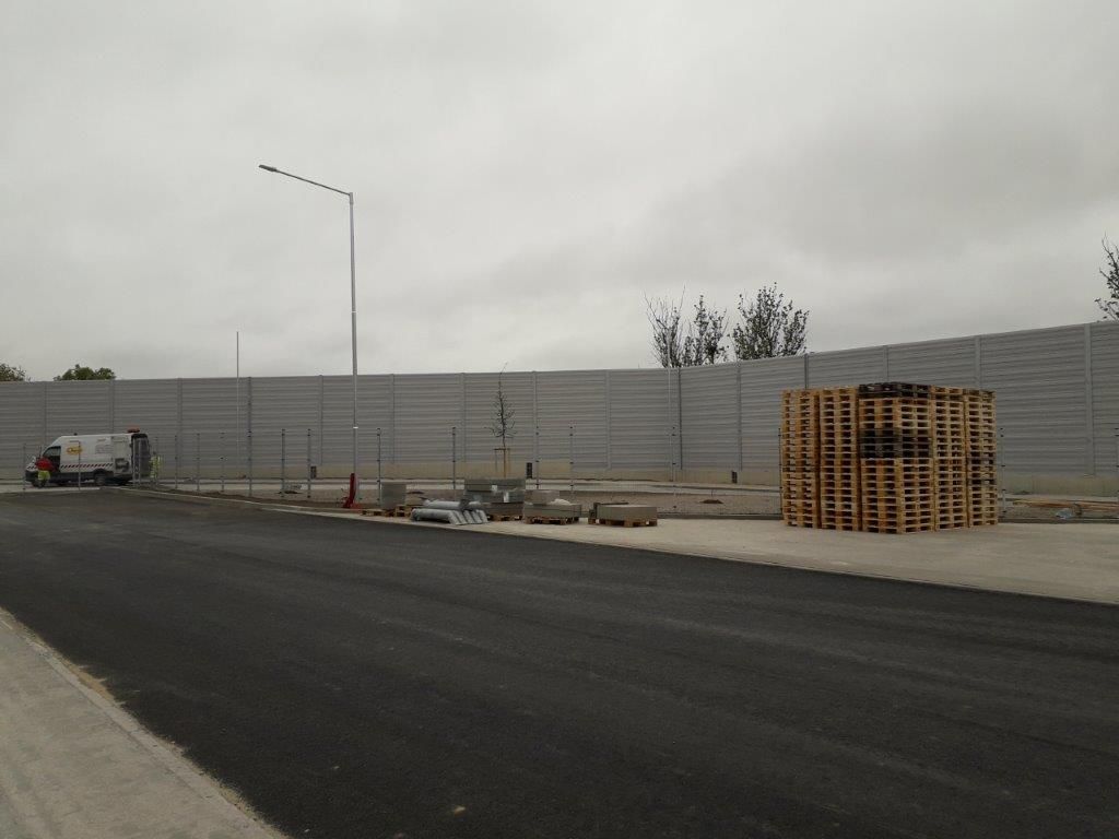 Ogrodzenie akustyczne centrum logistyczne Panattoni Park Cheb