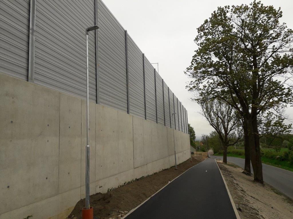 Ogrodzenie akustyczne centrum logistyczne Panattoni Park Cheb