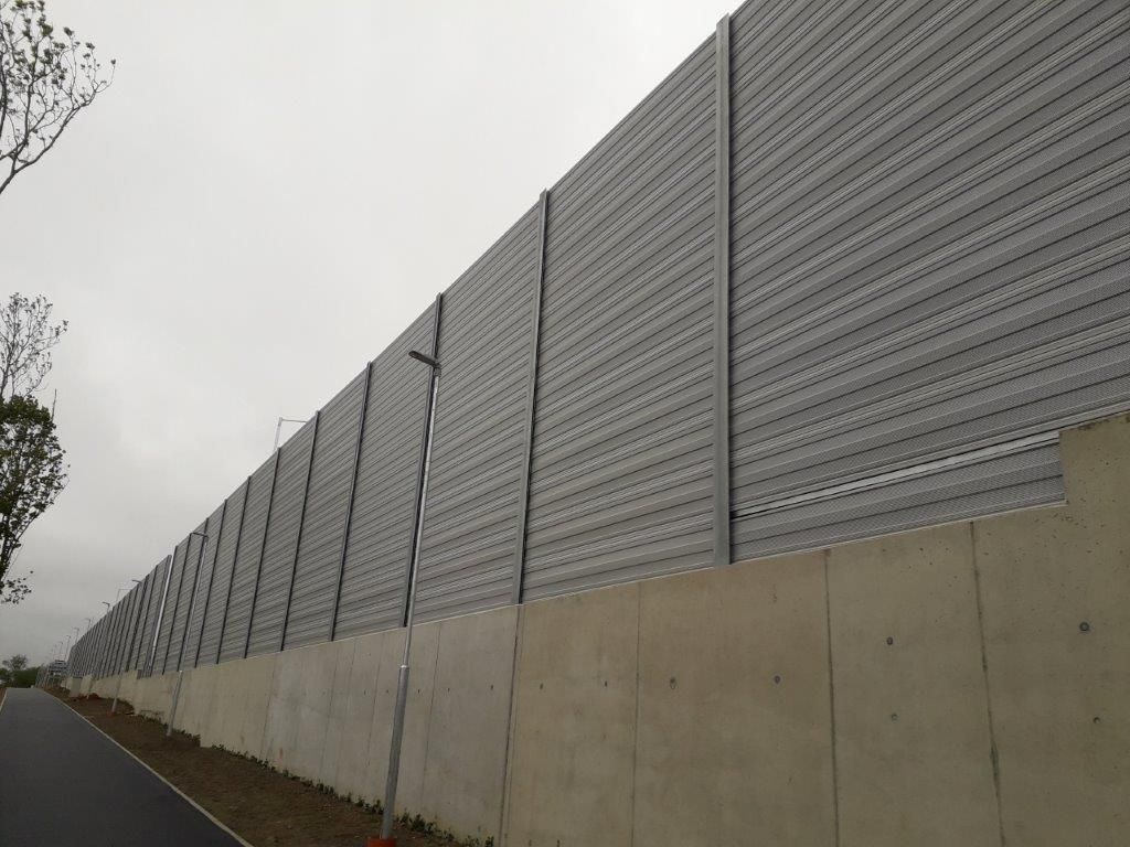 Ogrodzenie akustyczne centrum logistyczne Panattoni Park Cheb