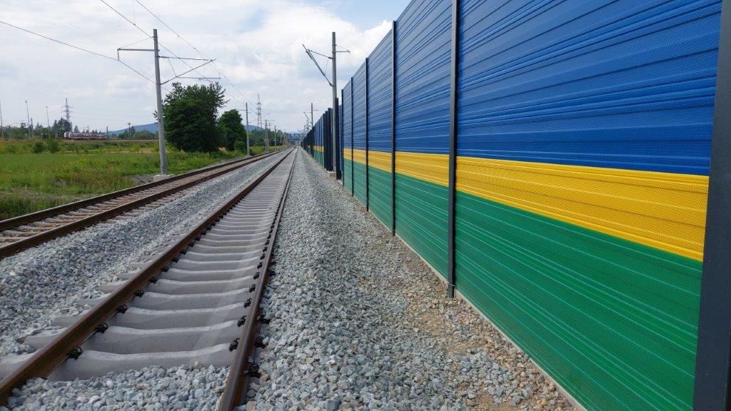  Ekrany akustyczne linia kolejowa Žilina