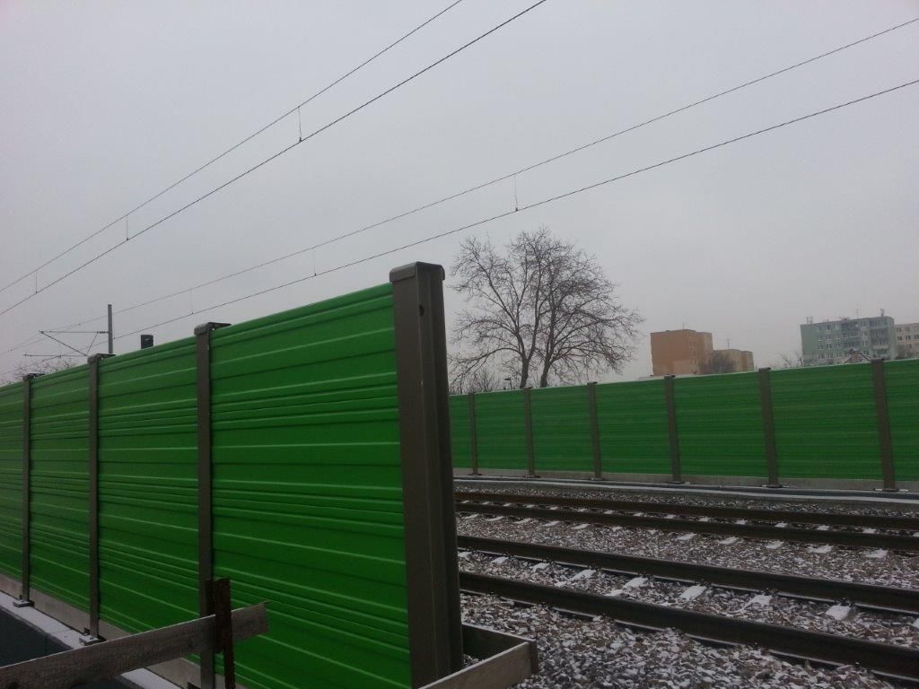 Ekrany akustyczne linia kolejowa Trenčín