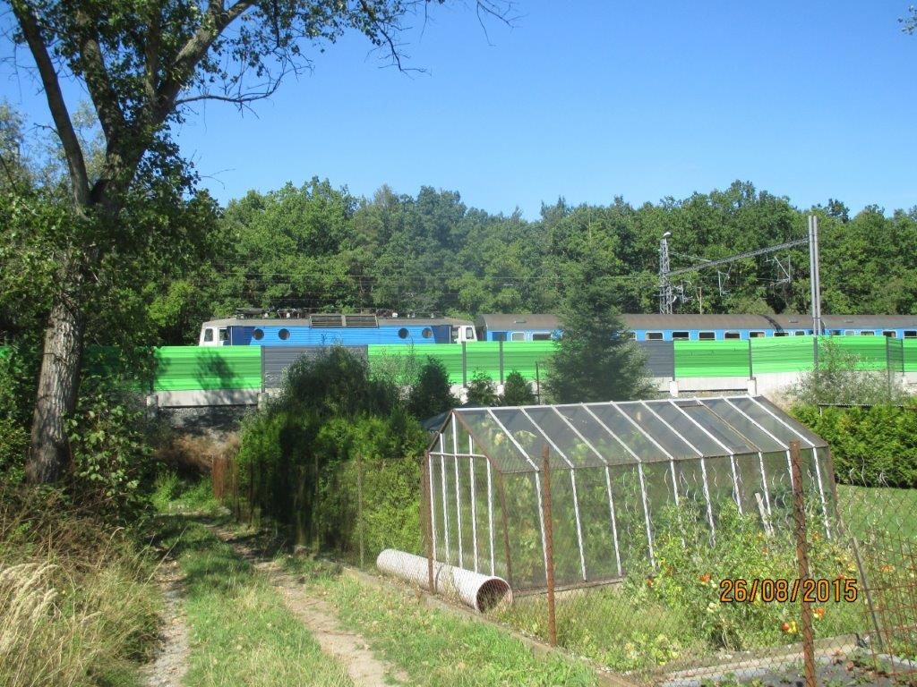 Ekrany akustyczne linia kolejowa Běchovice Czech Republic