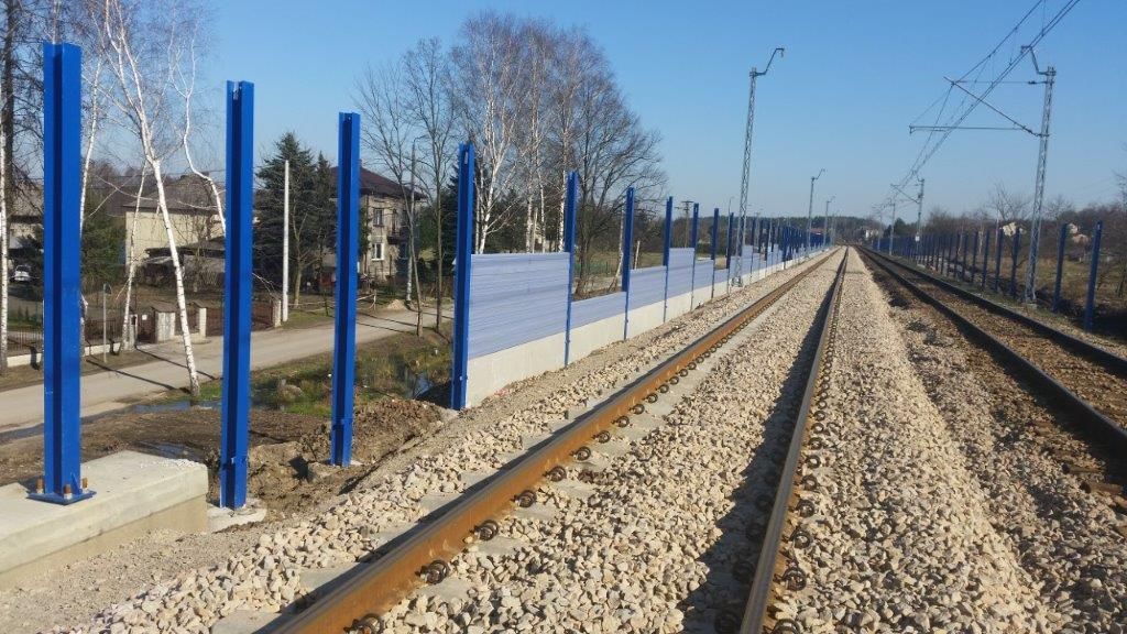 Ekrany akustyczne linia kolejowa E30 Bochnia - Brzesko