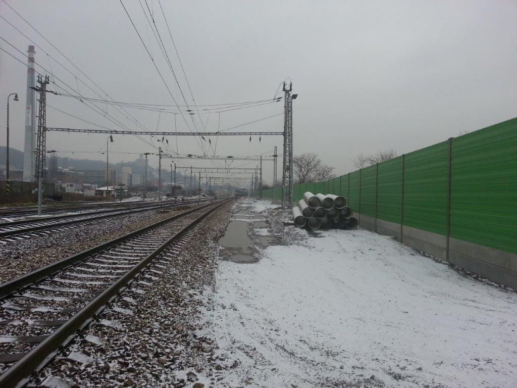 Ekrany akustyczne linia kolejowa Trenčín