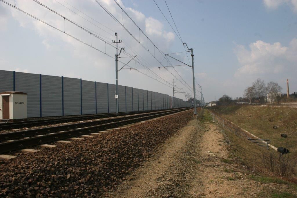 Ekrany akustyczne linia kolejowa E30 Zgorzelec - Legnica