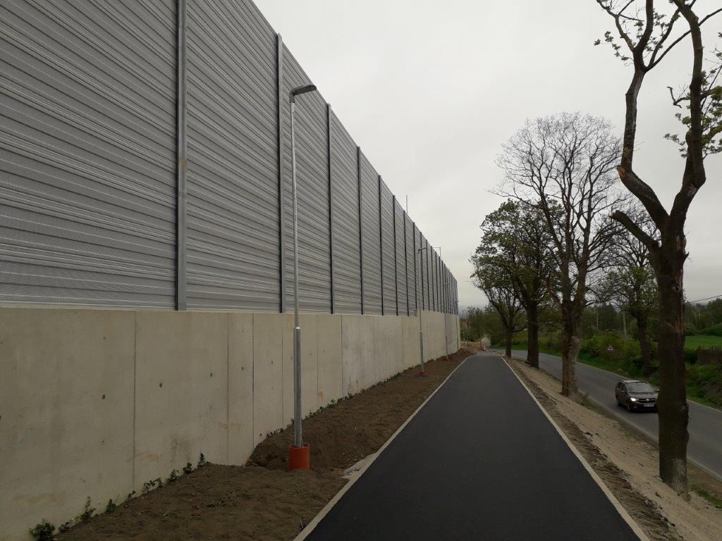 Ogrodzenie akustyczne centrum logistyczne Panattoni Park Cheb