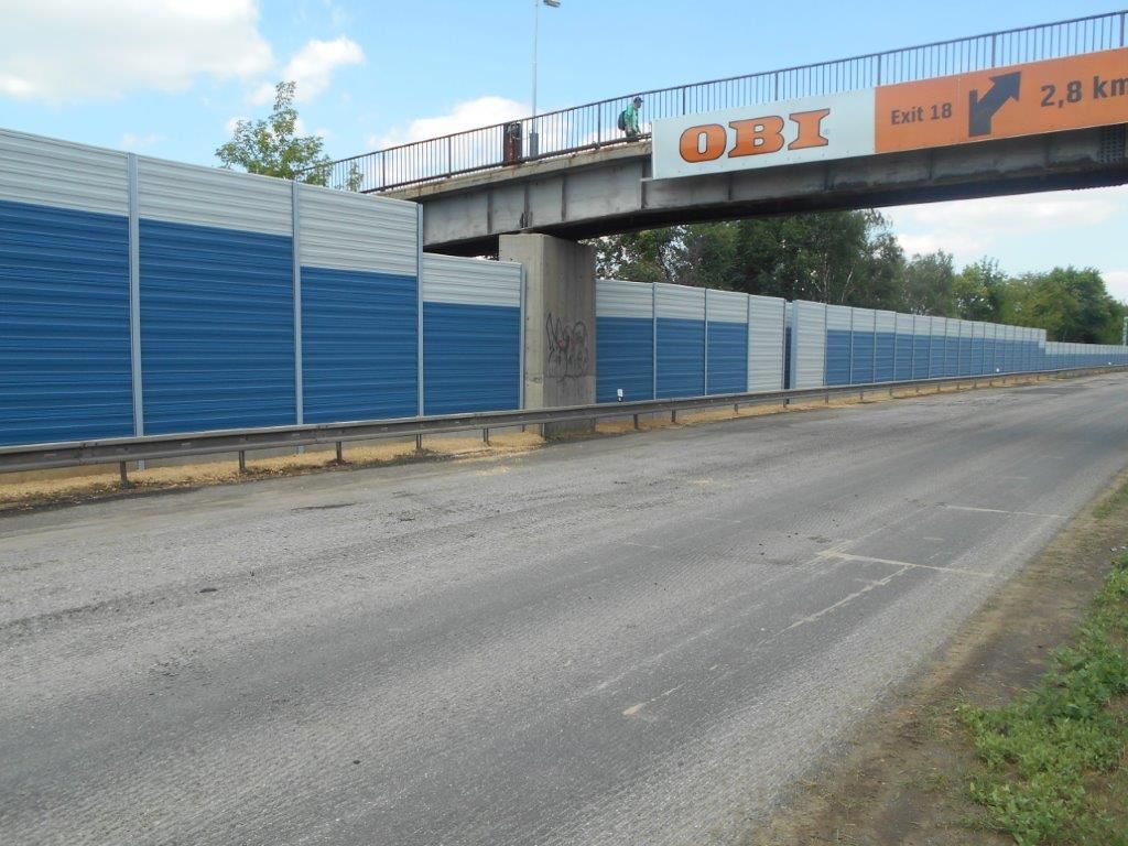 Ekrany akustyczne autostrada D5 Králův Dvůr