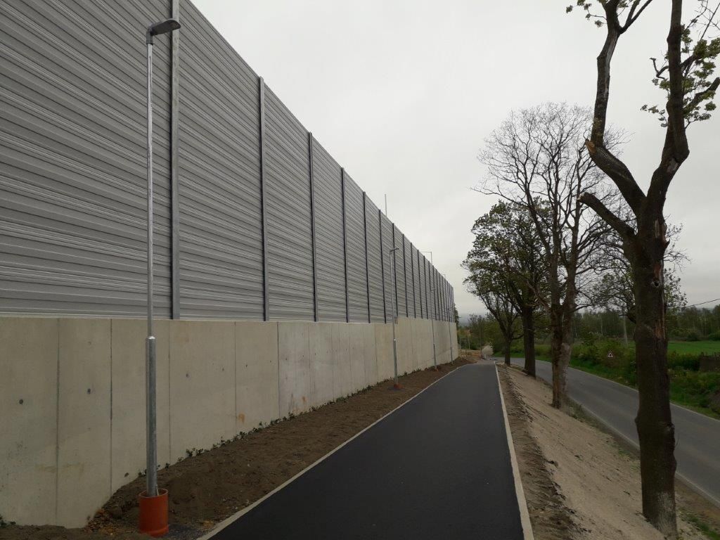 Ogrodzenie akustyczne centrum logistyczne Panattoni Park Cheb