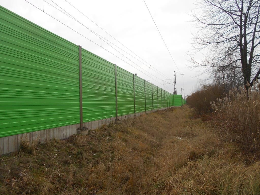 Ekrany akustyczne linia kolejowa Studénka  Czech Republic