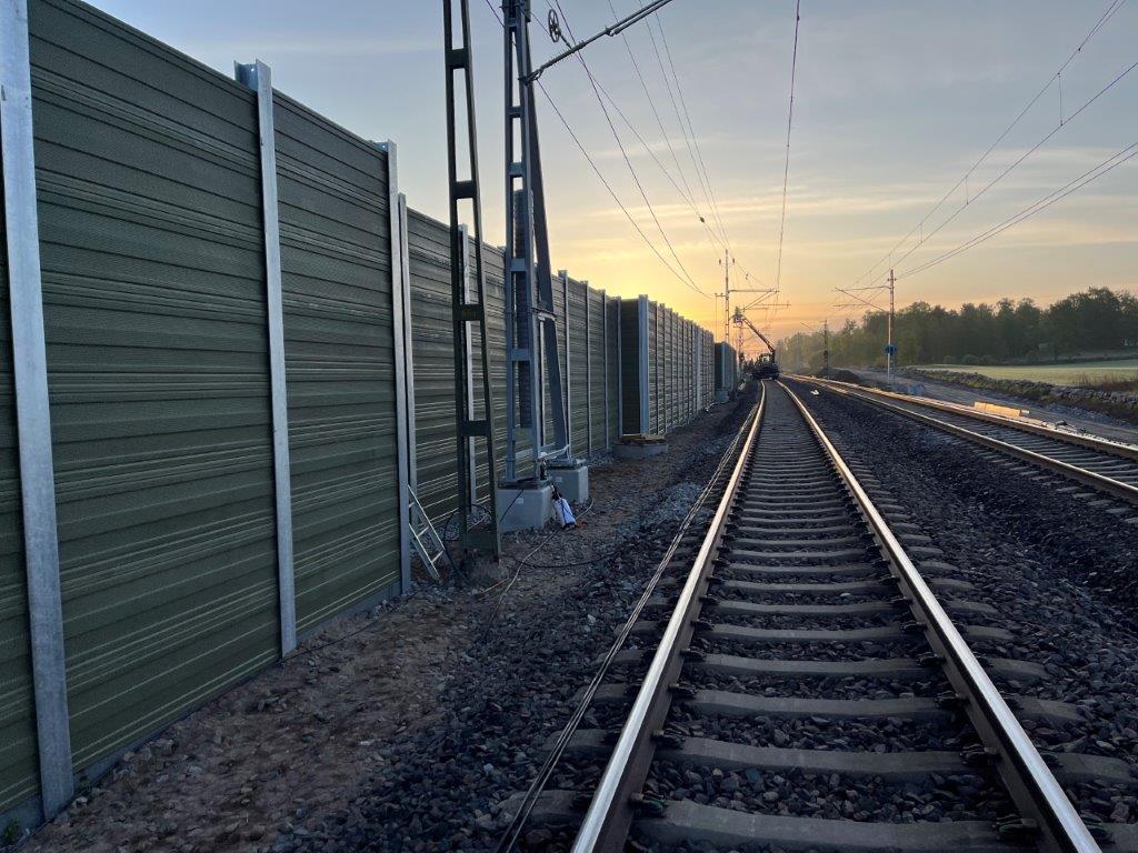 Noise Barrier Sweden Herrljunga Railrod