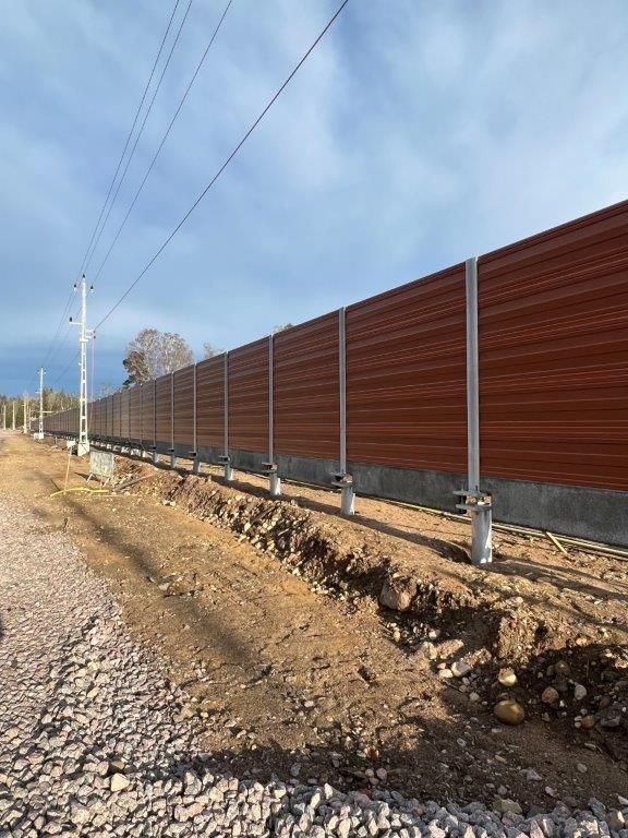 Noise Barrier Sweden Motala Railrod