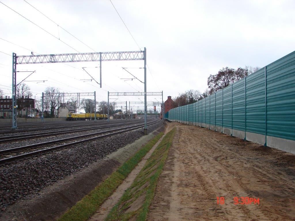 Ekrany akustyczne linia kolejowa E65 Malbork - Gdynia