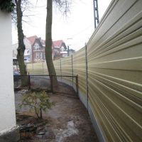 Ekrany akustyczne linia tramwajowa Gdańsk Oliwa