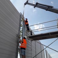 Ogrodzenie akustyczne centrum logistyczne Panattoni Park Cheb Czech Republic