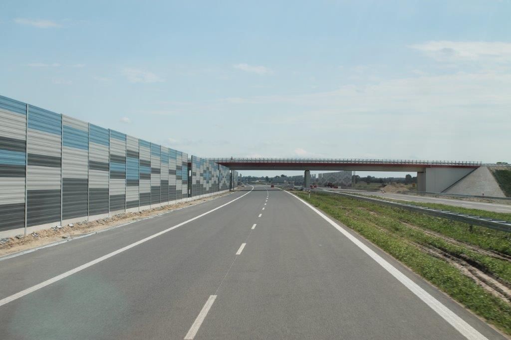 Ekrany akustyczne Autostrada Bursztynowa A1 Łódź - Toruń 