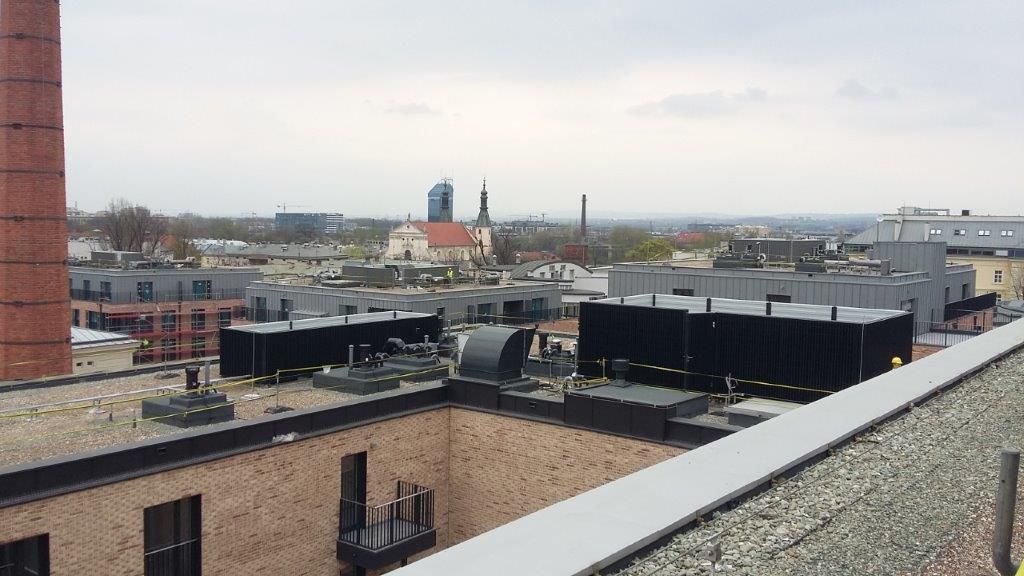 Obudowa akustyczna na dachu Kraków Lubicz